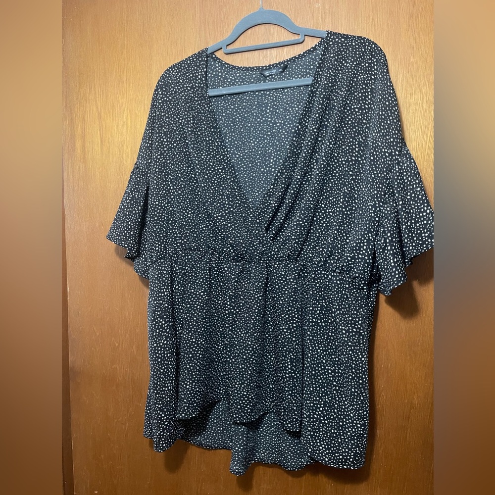 Black and White Polka Dot Blouse